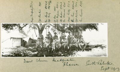 Desert Column Headquarters at Abassan, South Palestine, September 1917 by Capt. Arthur Rhodes